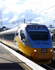 Tilt Train at Caboolture Railway Station Queensland