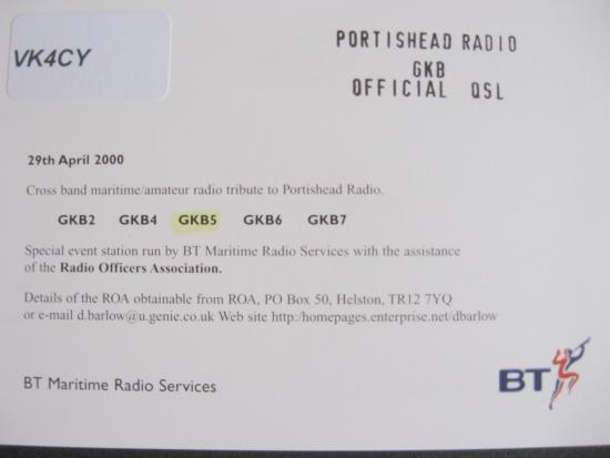 GKB5 QSL card